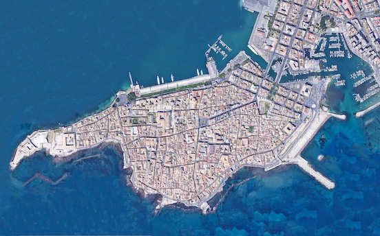 Map of Ortigia with tour stops